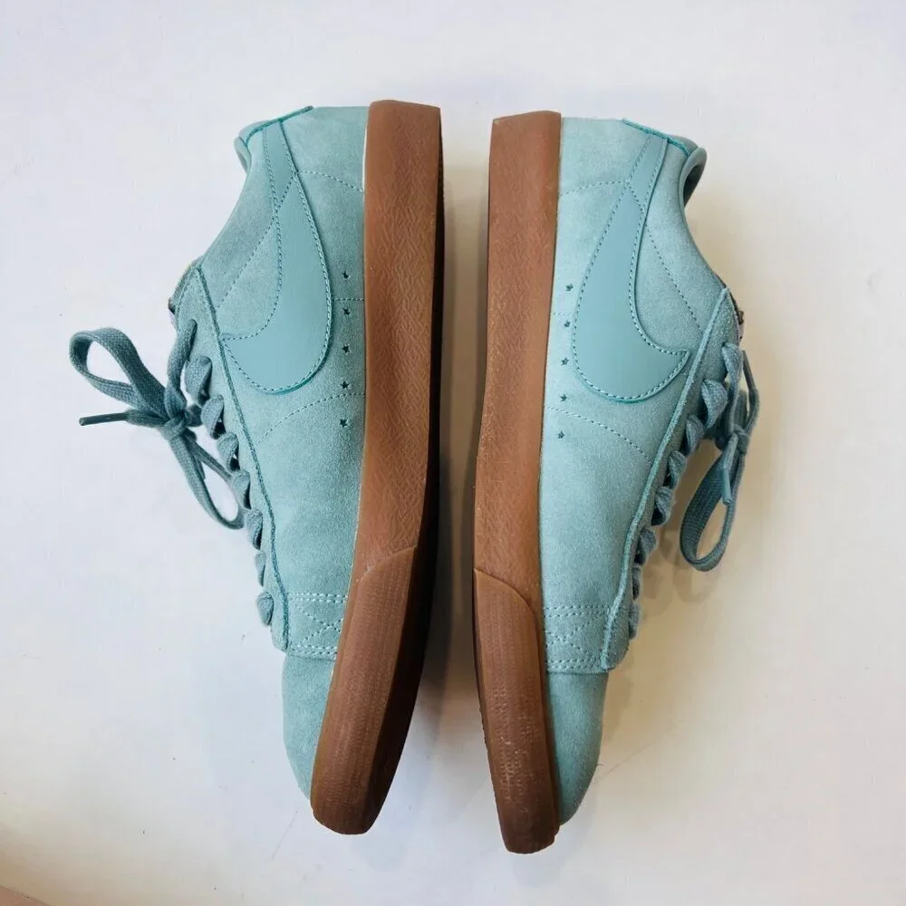 Nike x Supreme Blazer Low GT suede sneakers , blue/teal, Size 11 - Picture 5 of 13